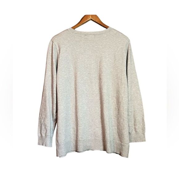 NWT! Laura Scott grey beaded sweater - Picture 12 of 12